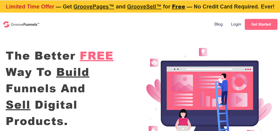 GroovePages cheapest landing page builder