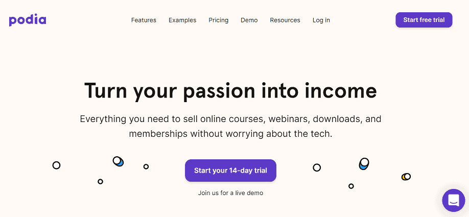 Podia online course platform
