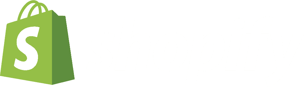 shopify logo white
